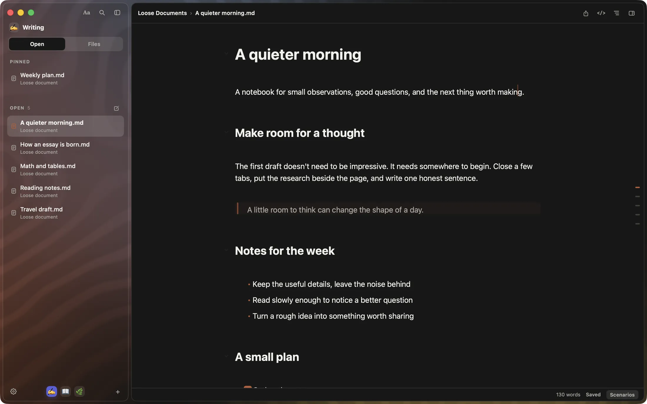 SSmd on black paper, with ink slowly flowing behind the sidebar